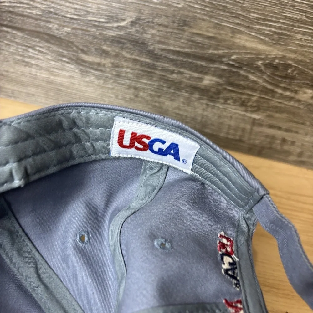 US Open Pebble Beach Hat Cap Strap Back Mens USGA Golf Tournament Gray 2010